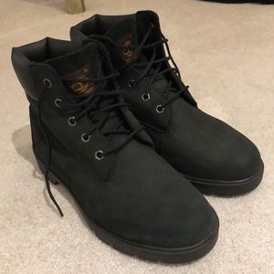 Black grade school timberlands